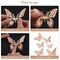 48 Pieces 3D Butterfly Wall Decor, 4 Styles 3 Sizes, Removable Metallic Wall Sticker Room Mural Decals for Kids Bedroom Nursery Classroom Party Decoration Wedding Decor DIY Gift (Rose Gold)